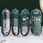 Foldable Jewelry Storage Organizer Box with Mirror