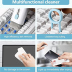 7-in-1 Multifunctional Electronic Cleaning Kit – Retractable Keyboard Brush, Earbud Cleaning Pen & Screen Wipe Set for Laptops, AirPods & Tech
