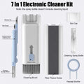 7-in-1 Multifunctional Electronic Cleaning Kit – Retractable Keyboard Brush, Earbud Cleaning Pen & Screen Wipe Set for Laptops, AirPods & Tech