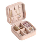 Mini Leather Travel Jewellery Organizer Case