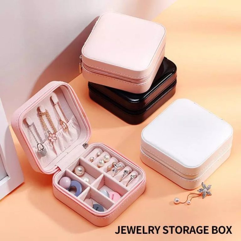 Mini Leather Travel Jewellery Organizer Case