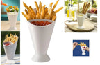 2-in-1 French Fries Cup Holder with Integrated Dip & Sauce Bowl
