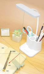 Multi-Function LED Bedside Desk Lamp with Pen Holder & Phone Stand