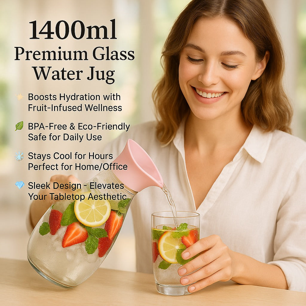 Glass Water Jug / Pitcher 1400ml