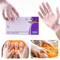 Safety Fine Clear Disposable Vinyl Gloves – Powder-Free, Food Safe & Latex-Free Non-Sterile Cleaning & Food Prep Gloves (100 Count)