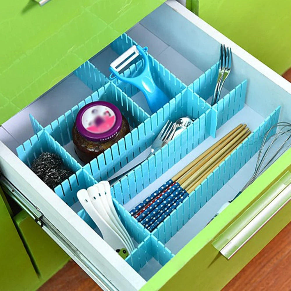 Adjustable Plastic Drawer Divider (4 Piece Set)