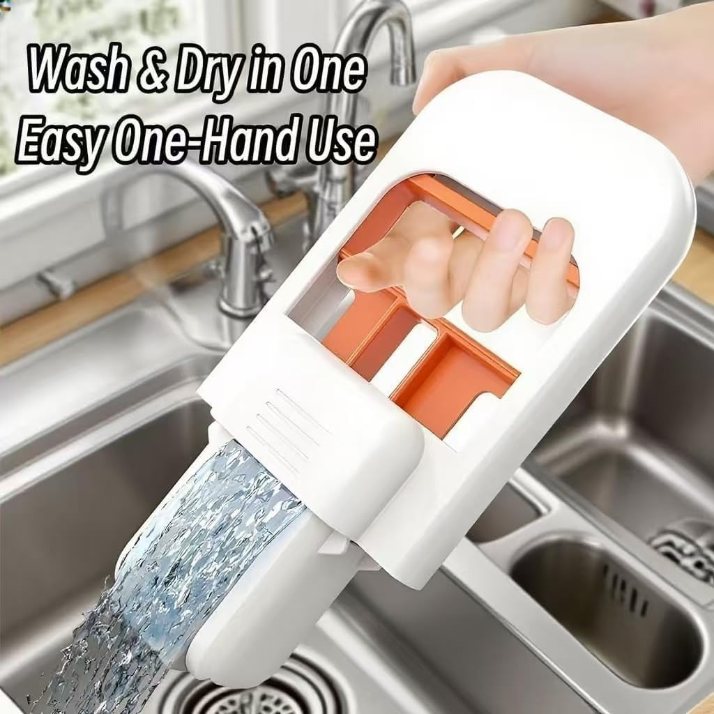 Portable Mini Sponge Mop – Hands-Free Self-Squeezing Short Mop