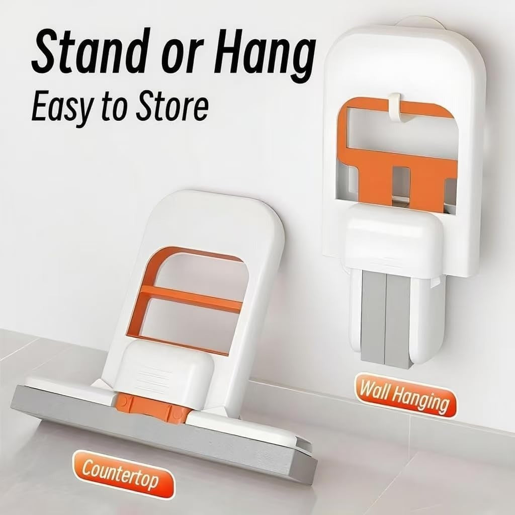 Portable Mini Sponge Mop – Hands-Free Self-Squeezing Short Mop