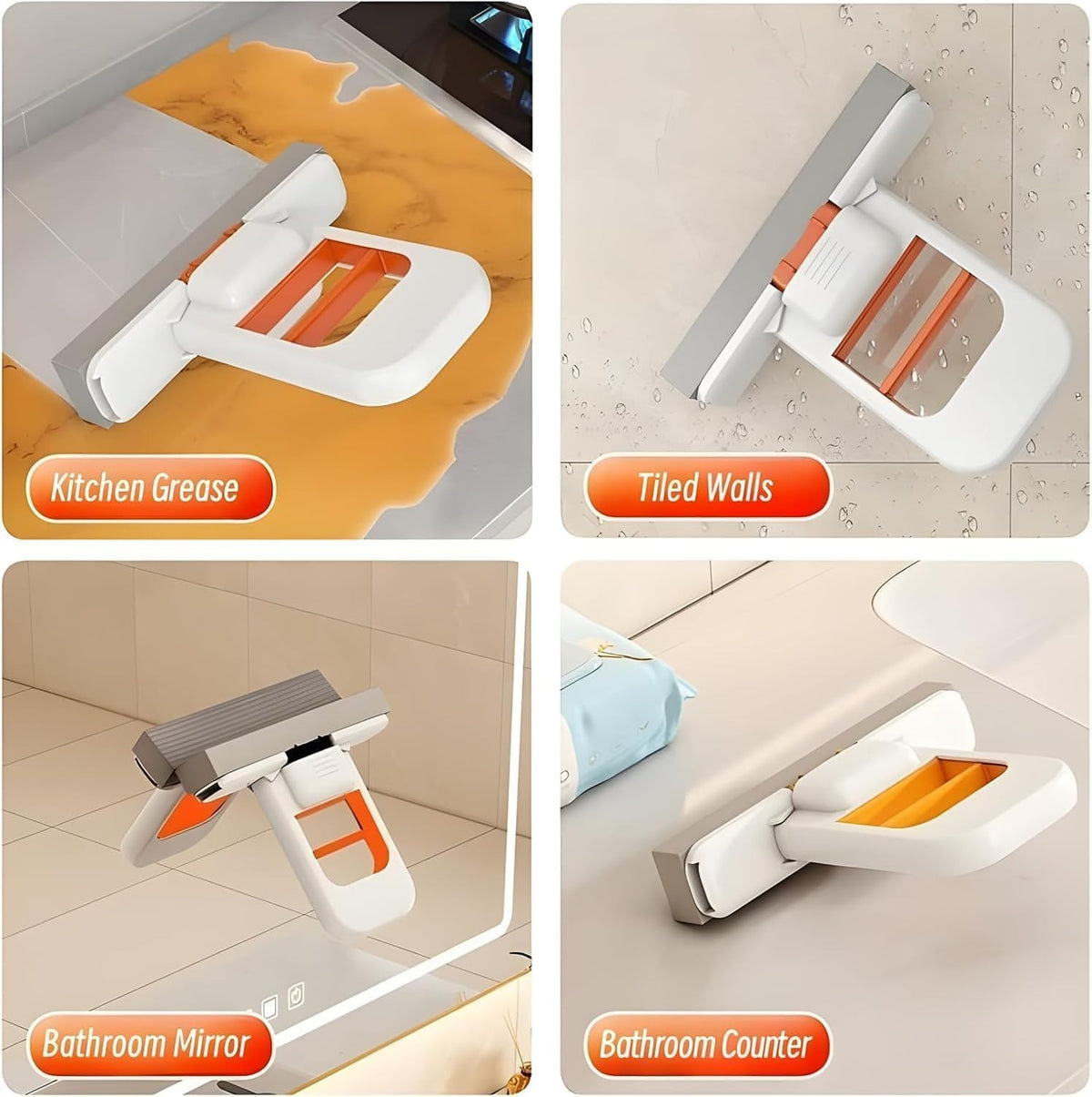 Portable Mini Sponge Mop – Hands-Free Self-Squeezing Short Mop