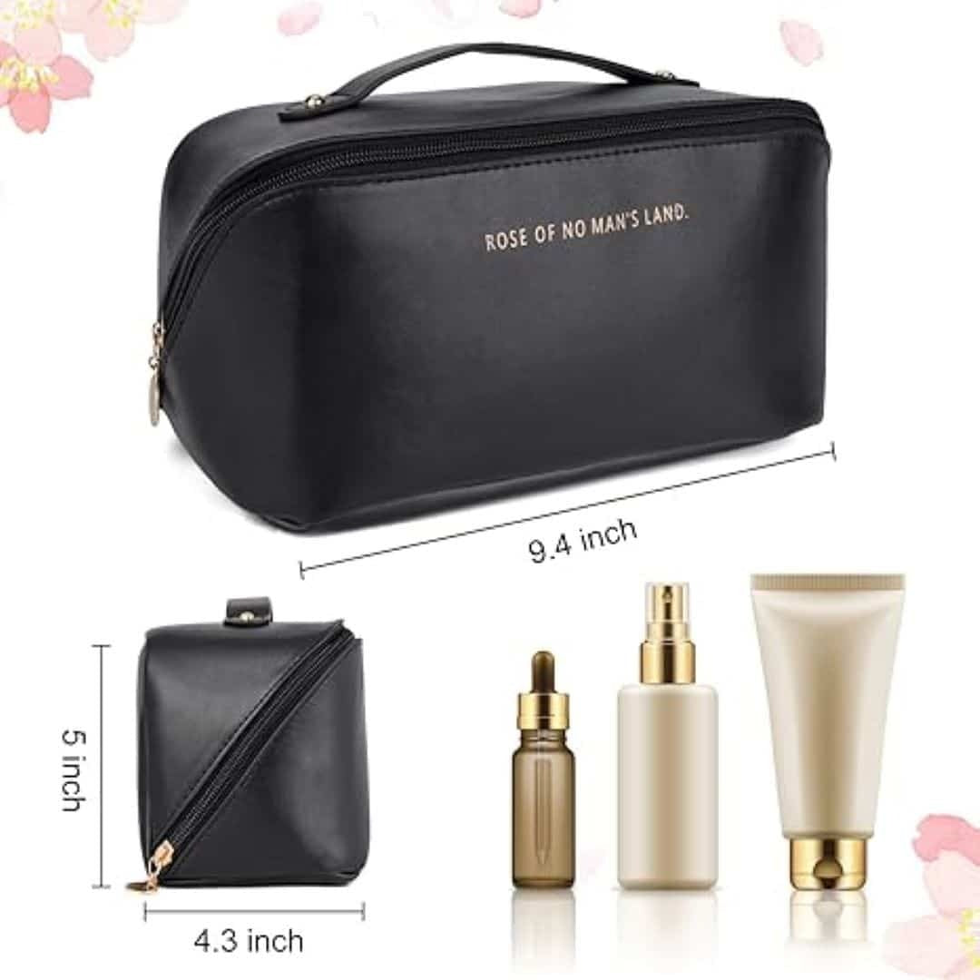 Leather Cosmetic and Travel Bag