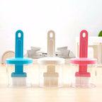 2-in-1 Oil Bottle Dispenser with Silicone Bristle Brush
