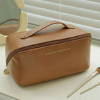 Leather Cosmetic and Travel Bag