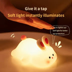 Cute Rabbit Silicone Night Light / Lamp-Soft Touch Tap Control