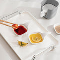 7-Piece Polished Sauce Dish Set with Storage Container