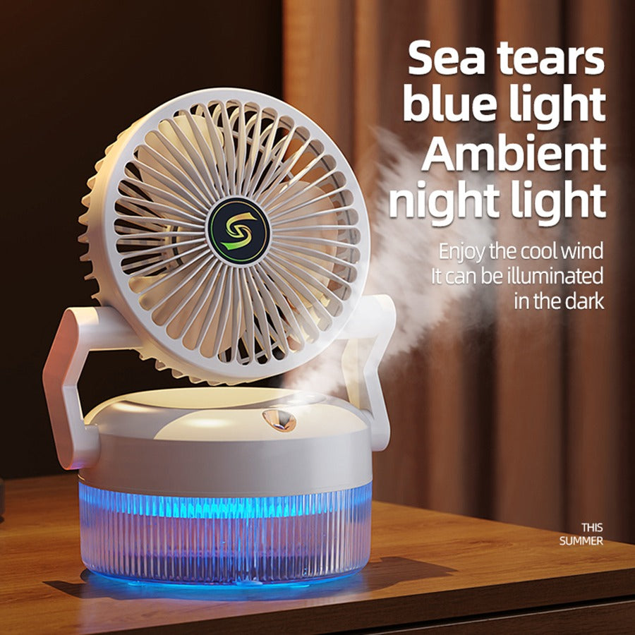 Air Humidifier & Desktop Misting Fan 800ML