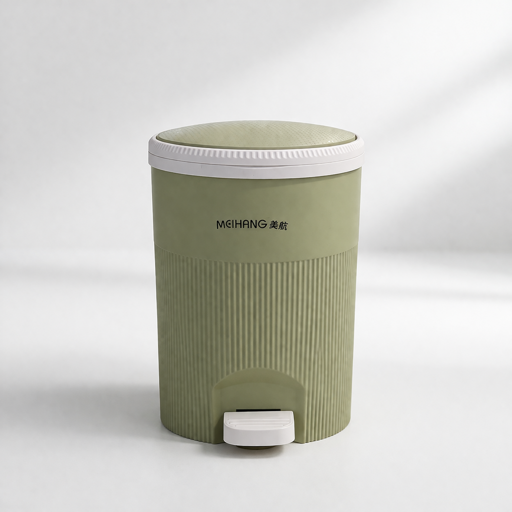 Round Garbage Bin with Step Pedal