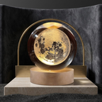 3D Moon Crystal Ball LED Lamp