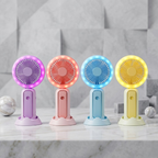 Mini Portable Handheld Fan with LED Light