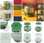 360° Rotatable Multi-Grid Food Storage/Cereal and Grain Dispenser