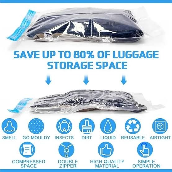 Vacuum Seal Storage Bags (5 pcs) With Pump