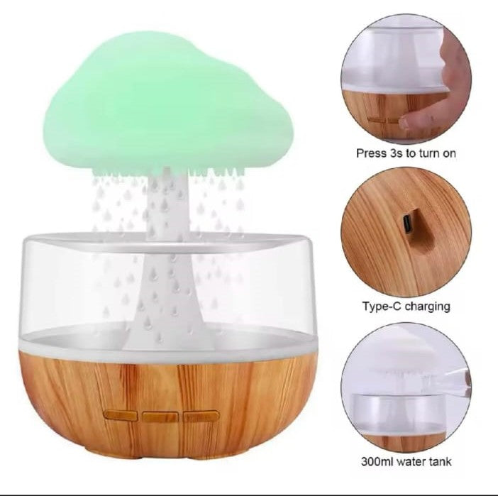 Raining Cloud Aroma Diffuser & Humidifier with LED Lights