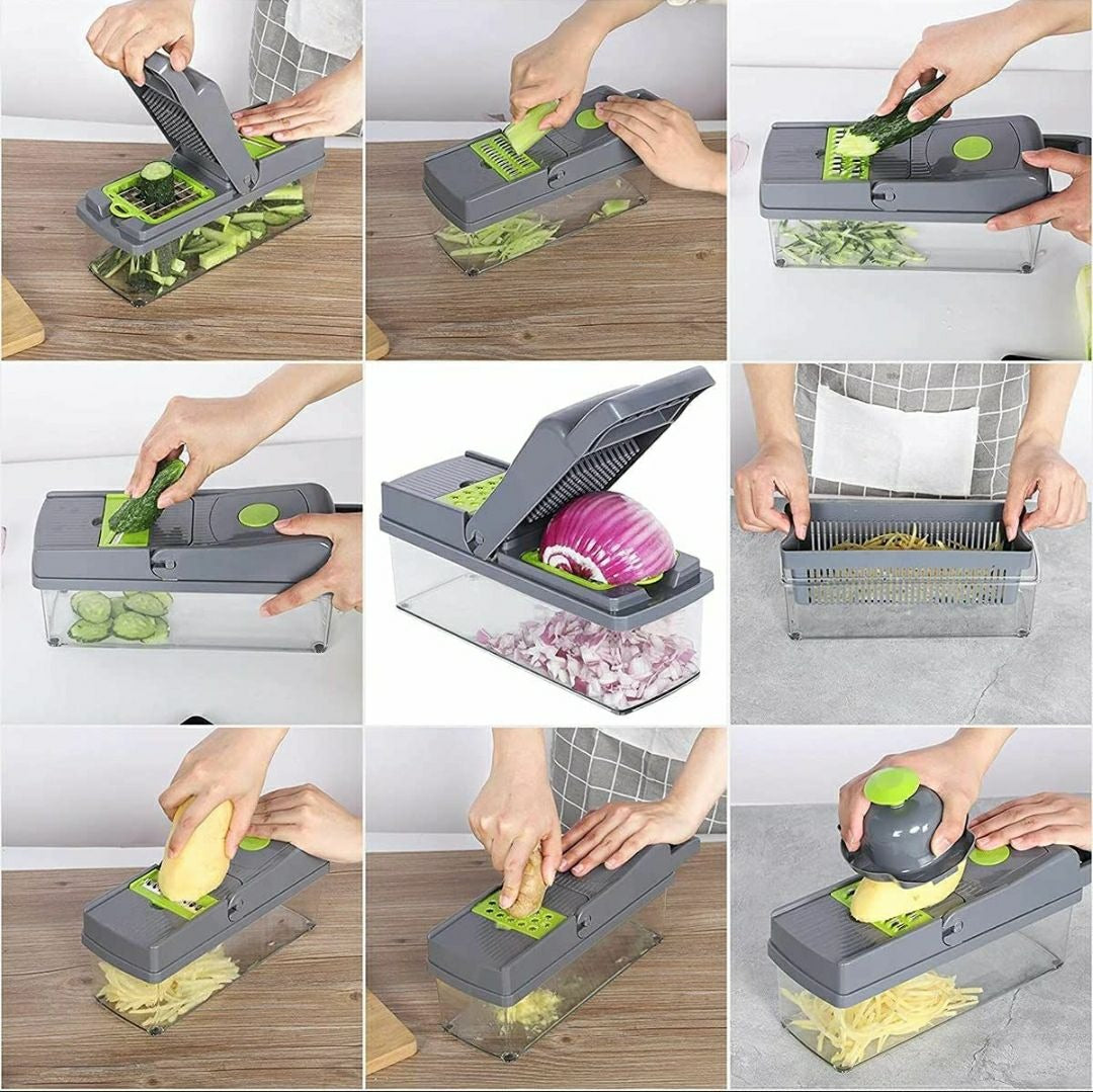 18-in-1 Multi-Function Food Chopper & Vegetable Slicer Set
