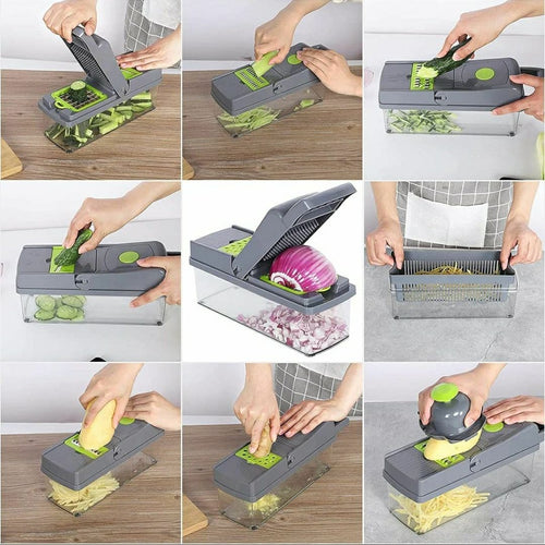 18-in-1 Multi-Function Food Chopper & Vegetable Slicer Set