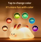 Cute Rabbit Silicone Night Light / Lamp-Soft Touch Tap Control