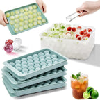 Round Ice Cube Tray with Container