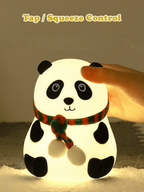 Cute Panda Silicone LED Night Light – USB Rechargeable Soft Touch Lamp