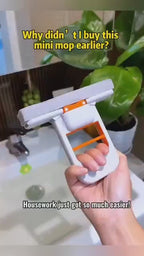 Portable Mini Sponge Mop – Hands-Free Self-Squeezing Short Mop
